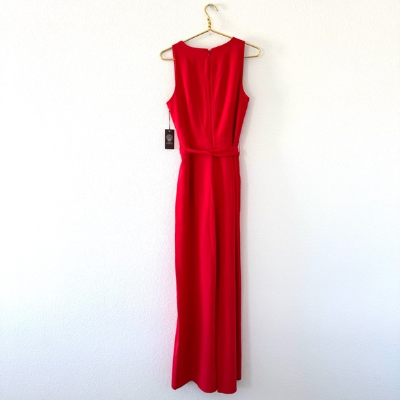 Vince Camuto NWT Red Jumpsuit w/ Belt - Picture 5 of 7